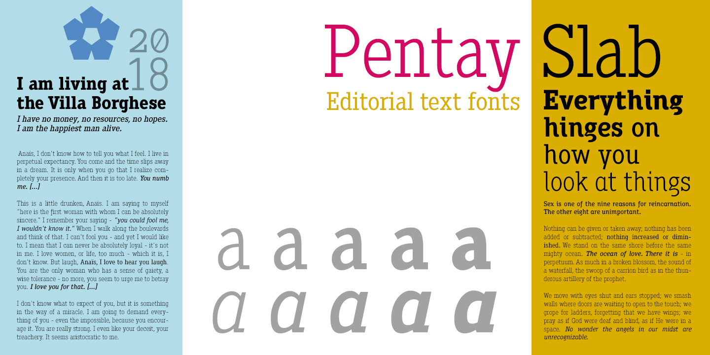 Example font Pentay Slab #3